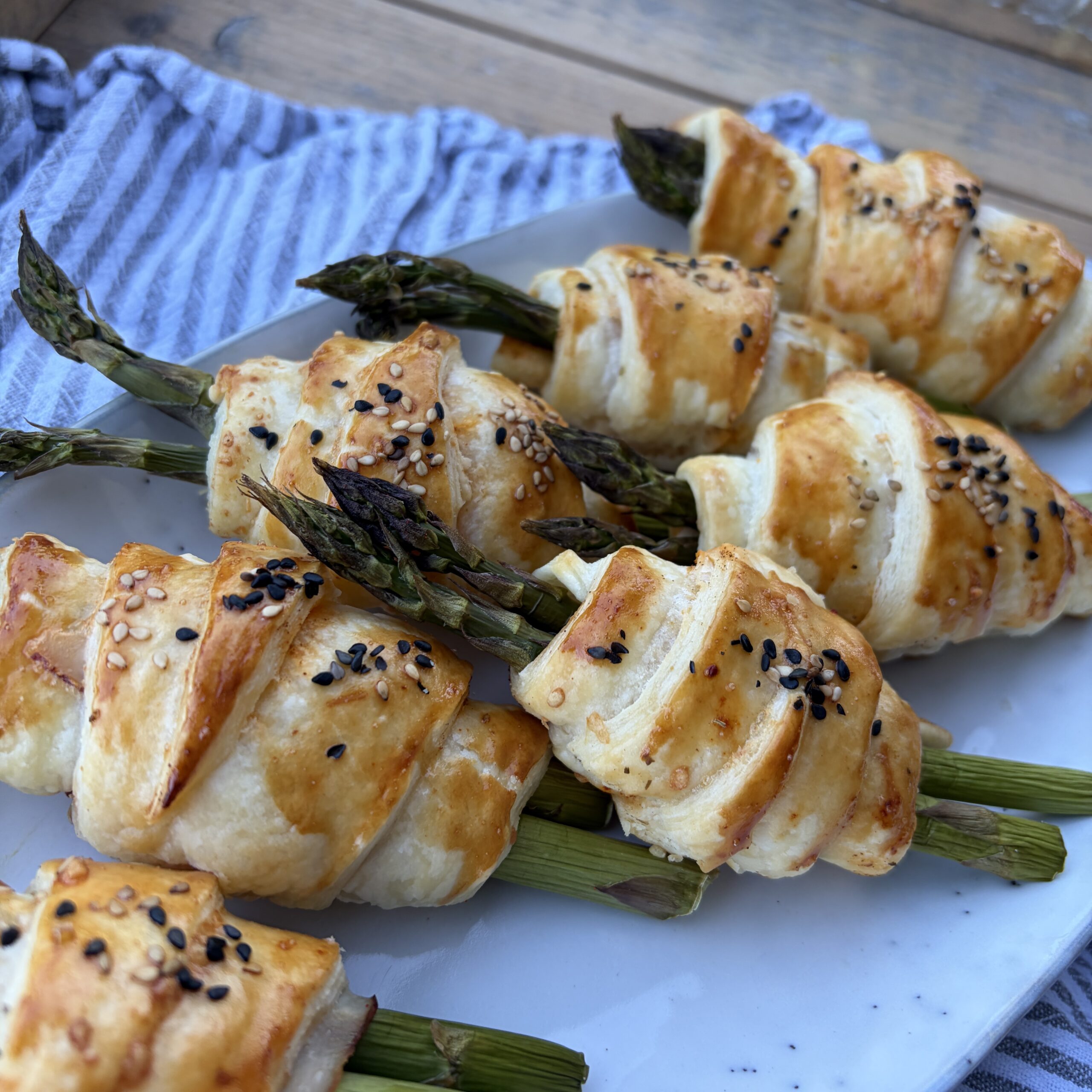 Spargel in Blätterteig